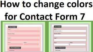 How to change contact form 7 style using css