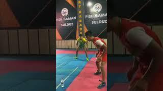 Mohammad Reza Chiyane  practicing diving knee hold #kabaddi #str9ke