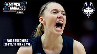 PAIGE BUECKERS TAKEOVER  28 PTS LEAD UCONN TO THE FINAL FOUR  | ESPN College Basketball