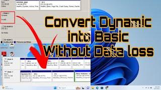 How to convert Dynamic (INVALID) Hard Disk into Basic Hard Disk without losing data on Disk