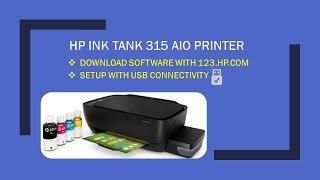 HP Ink Tank Wireless  310 | 315 | 318 | 319 : Download  install software and connect using USB