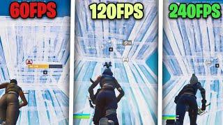 60 FPS vs 120 FPS vs 240 FPS In Fortnite Comparison