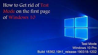 How to fix Windows 10 Pro Build test mode, 100% technology disable test mode windows 10