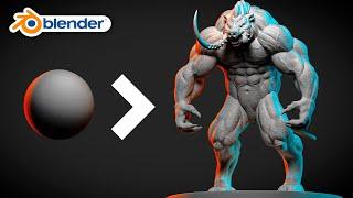 Blender Character Sculpting (Wild Boar) learn With Me