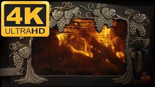 Intimate Vintage Fireplace Glow | Cozy Fireside Sounds in 4K