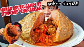 CUMA 5 MENIT! MAKAN BAKSO LAVA SEBESAR KEPALA PALING BRUTAL DIDUNIA!! | #cimoryspicychallenge