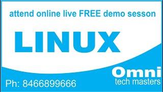 linux training | linux tutorial for beginers| linux training in hyderaba| omni tech| R.Srinuvash