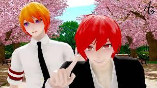 【MMD 暗殺教室】Ninja Re Bang Bang MEME【Akabane Karma & Asano Gakushu】