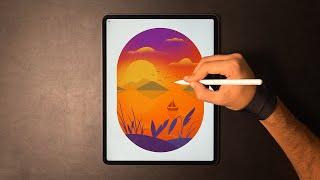 Procreate Illustration - Sunset