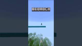 Bridging in Minecraft Java vs bedrock ||#minecraft #shorts