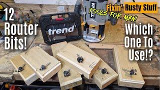 Router Bits for Beginners - Which One to Use?  Trend 12 Bit Comparison