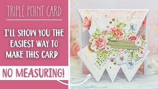 Triple Point Card tutorial | QUICK & EASY card design idea | DIY handmade birthday greeting card