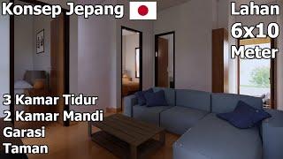 Rumah Minimalis Berkonsep Jepang ini Keren Banget - Lahan 6x10 meter