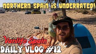 SLEEPING on the BEACH in NORTHERN SPAIN | EUROPE DAILY VLOG #12 | Vanlife Spain