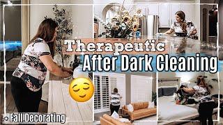 NEW! THERAPEUTIC AFTER DARK CLEAN WITH ME 2021 + DECORATING :: RELAXING SPEED CLEANING MOTIVATION