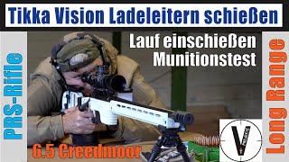 Projekt PRS-Rifle: Tikka Vision 6.5 Creedmoor Ladeleiter schießen Lauf einschießen