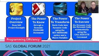 Base SAS and SAS Enterprise Guide: Automate Your SAS World With Dynamic Code
