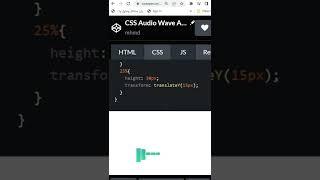 css audio wave animation #shorts