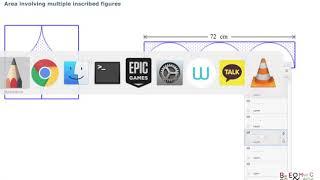 ALEKS Topic: Area involving multiple inscribed figures