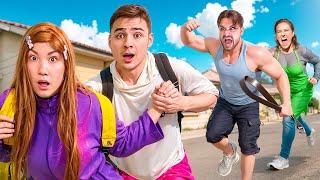 Schoolboy and SchoolGirl ESCAPE FROM EVIL PARENTS!