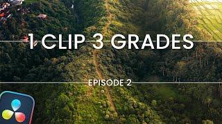 1 Clip 3 Grades E2 - DJI Mavic 2 Pro // Color Grading in Davinci Resolve 18