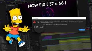 {Fix}!  After Effects Error ( 37 :: 66 ) 100% WORK