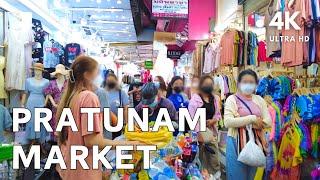 [4K UHD] Walking around Pratunam Market in Bangkok, Thailand (Sunday)