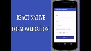 react native form validation full example