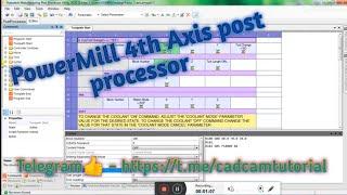 PowerMill -4 Axis Post Processor