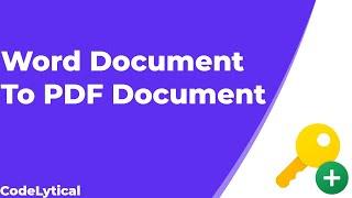 How To Convert a Word documents to PDF