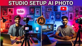 YouTube Studio Room Setup Photo Editing | Ai Photo Editing Tutorial