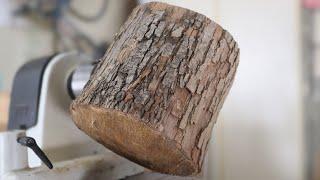 Woodturning a Barky Bowl/Vase
