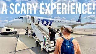 Scary moment with LOT Polish Airlines!  A flight review with extra adrenalin