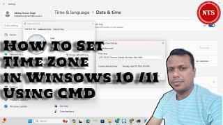 How to set Time zone in Windows using CMD | Change the time zone in windows 10 via Command prompt