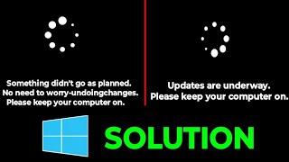 windows updates are underway please keep your computer on || windows something didn't go as planned