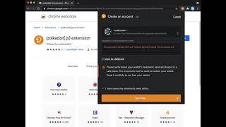 Install Polkadot{.js} extension and add first account