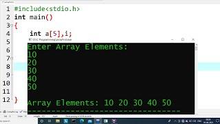 c program to print array elements | learn coding