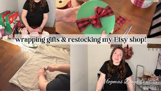 Christmas 2024 Vlog No. 5| Making and Wrapping Gifts & Restocking My Etsy Store