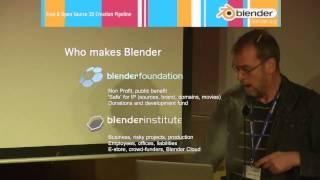 Ton Roosendaal gets hit by ceiling at Blender Conference