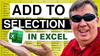 Excel - How To Select Many Ranges In Excel No Mouse - Shift+F8 Add to Selection - Episode 1945