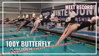 Alana Berlin Lowers the Meet Record in Close 100Y Butterfly | 2024 Speedo Winter Juniors