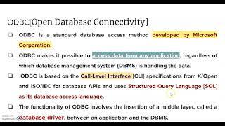 Introduction to Microsoft ODBC