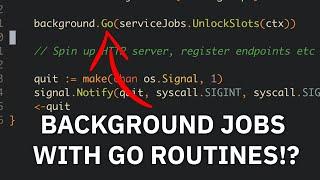 Backgrounds Jobs with Go Routines! - Golang Concurrency Example