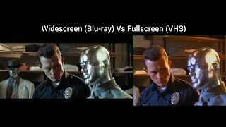 Terminator 2 Judgement day widescreen vs fullscreen aspect ratio comparison Blu-ray vs VHS 3