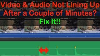 Fix audio and video getting out of sync after a few minutes - with iMovie