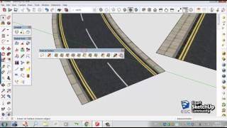 Curved road texture | SketchUp