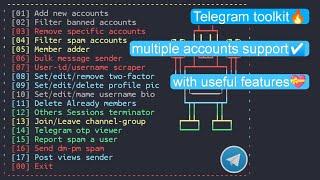 Telegram scraper | Telegram bulk dm sender | Telegram group members adder | All in one.