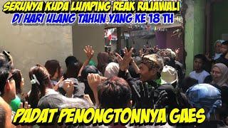 serunya kuda lumping reak rajawali ( spms ) di hari ulang tahun yang ke 18