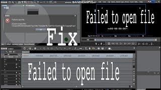 Edius Faild to open files.