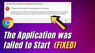 (NEW FIX) - Application Failed to Start Because Side by Side Configuration is Incorrect